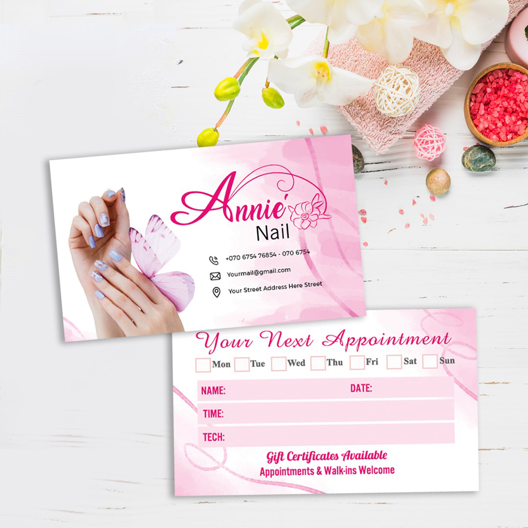 Business cards on a stone tray mockup